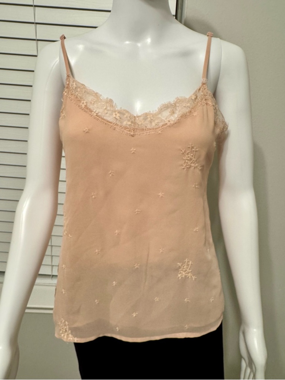 NAF NAF Women's Top — Size S — featuring lace and embroidery in a Boho/Fairycore